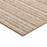 Tappeto 20 pcs Beige Striato 50 x 50 cm 100% Polipropilene