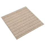 Tappeto 20 pcs Beige Striato 50 x 50 cm 100% Polipropilene