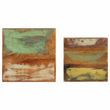 Supporti per Piante 2 pz in Legno Massello di Recupero