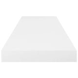 Scaffali a Parete 2 pz Bianco Lucido 80x23,5x3,8 cm in MDF