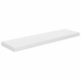 Scaffali a Parete 2 pz Bianco Lucido 90x23,5x3,8 cm in MDF