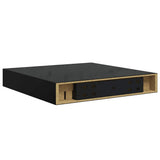 Scaffali a Parete 4 pz Nero Lucido 23x23,5x3,8 cm in MDF