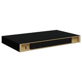 Scaffali a Parete 2 pz Nero Lucido 40x23,5x3,8 cm in MDF