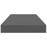 Scaffale a Parete Grigio Lucido 50x23x3,8 cm in MDF