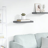 Scaffale a Parete Grigio Lucido 50x23x3,8 cm in MDF