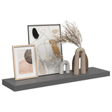 Scaffale a Parete Grigio Lucido 90x23,5x3,8 cm in MDF