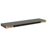 Scaffali a Parete 4 pz Grigio Lucido 90x23,5x3,8 cm in MDF