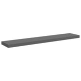 Scaffale a Parete Grigio Lucido 120x23,5x3,8 cm in MDF