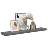Scaffale a Parete Grigio Lucido 120x23,5x3,8 cm in MDF
