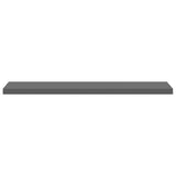 Scaffale a Parete Grigio Lucido 120x23,5x3,8 cm in MDF