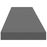 Scaffale a Parete Grigio Lucido 120x23,5x3,8 cm in MDF