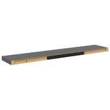 Scaffale a Parete Grigio Lucido 120x23,5x3,8 cm in MDF