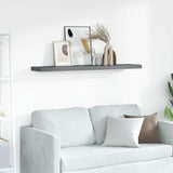 Scaffale a Parete Grigio Lucido 120x23,5x3,8 cm in MDF