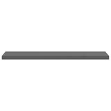 Scaffali a Parete 2 pz Grigio Lucido 120x23,5x3,8 cm in MDF