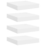 Scaffali a Parete 4 pz Bianchi 23x23,5x3,8 cm in MDF