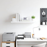Scaffale a Parete Bianco 80x23,5x3,8 cm in MDF