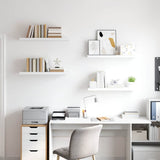 Scaffali a Parete 4 pz Bianchi 80x23,5x3,8 cm in MDF