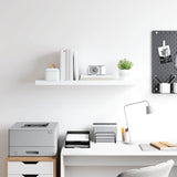 Scaffale a Parete Bianco 90x23,5x3,8 cm in MDF