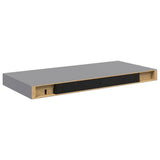 Scaffale a Parete Grigio 50x23x3,8 cm in MDF