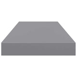 Scaffale a Parete Grigio 60x23,5x3,8 cm in MDF