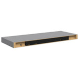 Scaffale a Parete Grigio 60x23,5x3,8 cm in MDF