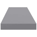 Scaffale a Parete Grigio 90x23,5x3,8 cm in MDF