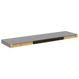 Scaffale a Parete Grigio 90x23,5x3,8 cm in MDF