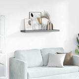 Scaffale a Parete Grigio 90x23,5x3,8 cm in MDF