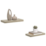 Scaffali a Parete 2 pz Rovere 50x23x3,8 cm in MDF