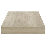 Scaffali a Parete 2 pz Rovere 50x23x3,8 cm in MDF
