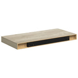 Scaffali a Parete 2 pz Rovere 50x23x3,8 cm in MDF