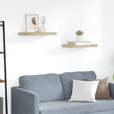 Scaffali a Parete 2 pz Rovere 50x23x3,8 cm in MDF