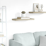 Scaffale a Parete Rovere 60x23,5x3,8 cm in MDF
