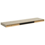 Scaffali a Parete 2 pz Rovere 90x23,5x3,8 cm in MDF