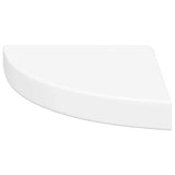 Scaffale Angolare a Parete Bianco 25x25x3,8 cm in MDF