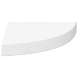 Scaffale Angolare a Parete Bianco 25x25x3,8 cm in MDF