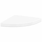 Scaffale Angolare a Parete Bianco Lucido 35x35x3,8 cm in MDF