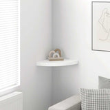 Scaffale Angolare a Parete Bianco Lucido 35x35x3,8 cm in MDF