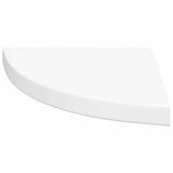 Scaffale Angolare a Parete Bianco Lucido 35x35x3,8 cm in MDF