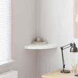 Scaffale Angolare a Parete Bianco Lucido 35x35x3,8 cm in MDF