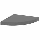 Scaffali Angolari a Parete 4 pz Grigio Lucido 35x35x3,8 cm MDF