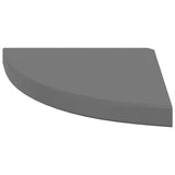 Scaffali Angolari a Parete 4 pz Grigio Lucido 35x35x3,8 cm MDF