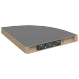 Scaffali Angolari a Parete 4 pz Grigio Lucido 35x35x3,8 cm MDF