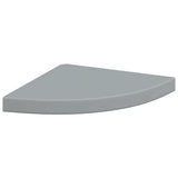 Scaffali Angolari a Parete 4 pz Grigi 35x35x3,8 cm in MDF