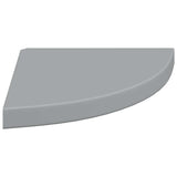 Scaffali Angolari a Parete 4 pz Grigi 35x35x3,8 cm in MDF