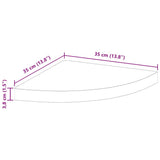 Scaffale Angolare a Parete Rovere 35x35x3,8 cm in MDF