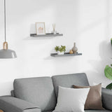 Mensole Loggia per Foto 2 pz Grigie 40x9x3 cm in MDF