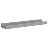 Mensole Loggia per Foto 2 pz Grigie 40x9x3 cm in MDF