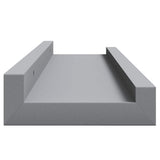 Mensole Loggia per Foto 2 pz Grigie 40x9x3 cm in MDF