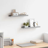 Mensole Loggia per Foto 2 pz Grigie 40x9x3 cm in MDF